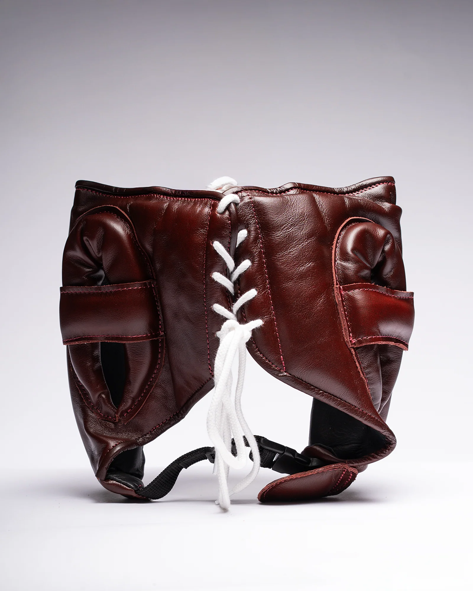 Open Face Headguard Oxblood - Image 2