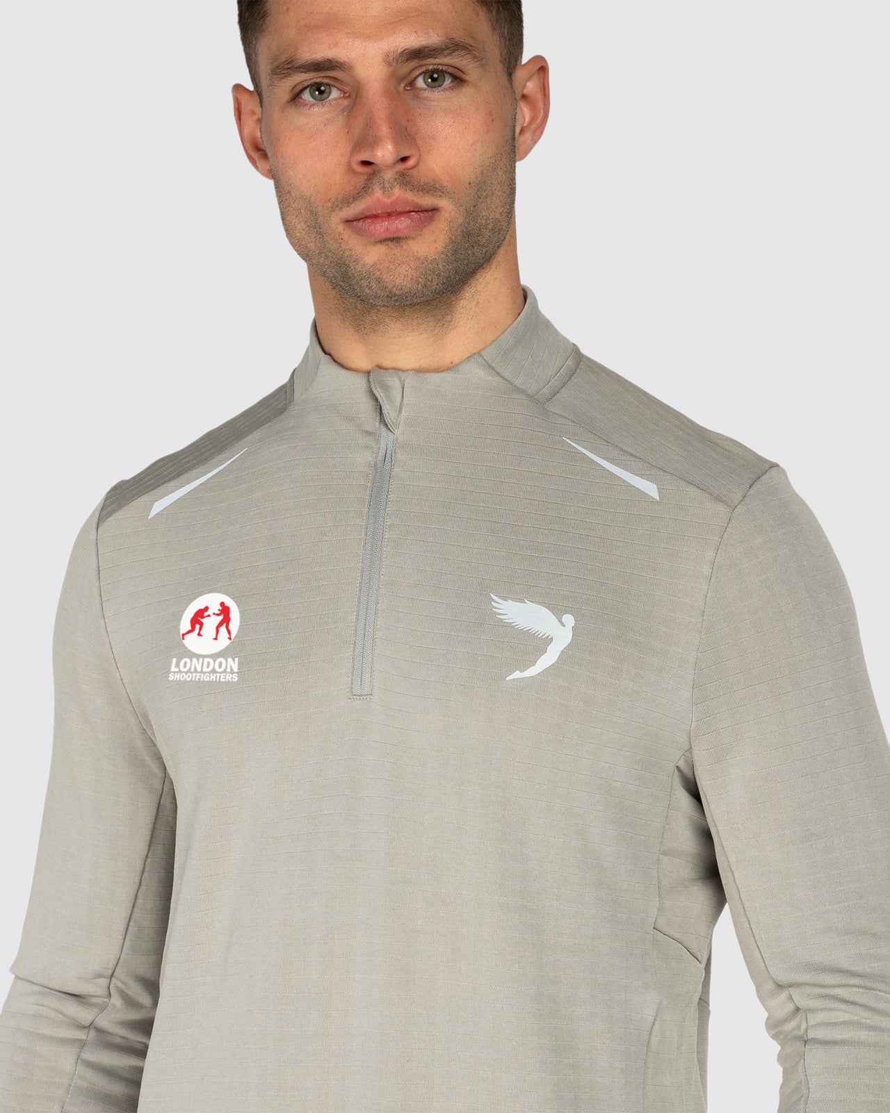 Tempo 1/4 Zip Warm Weight Running Top Fly X London Shootfighters - Image 2