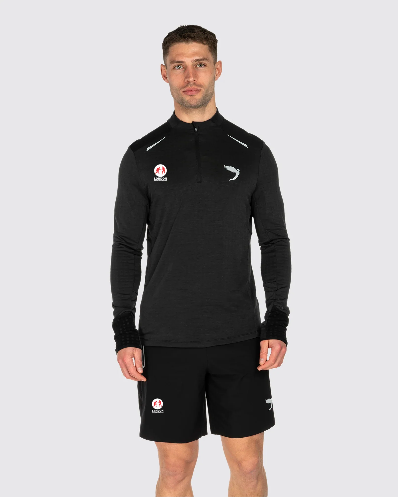 Tempo 1/4 Zip Warm Weight Running Top Fly X London Shootfighters