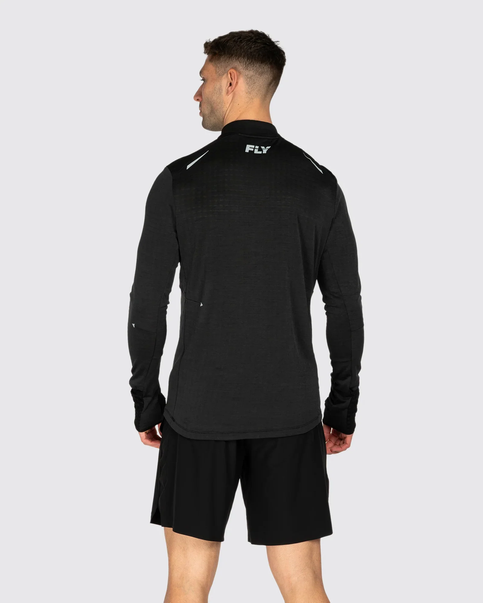 Tempo 1/4 Zip Warm Weight Running Top Fly X London Shootfighters - Image 2