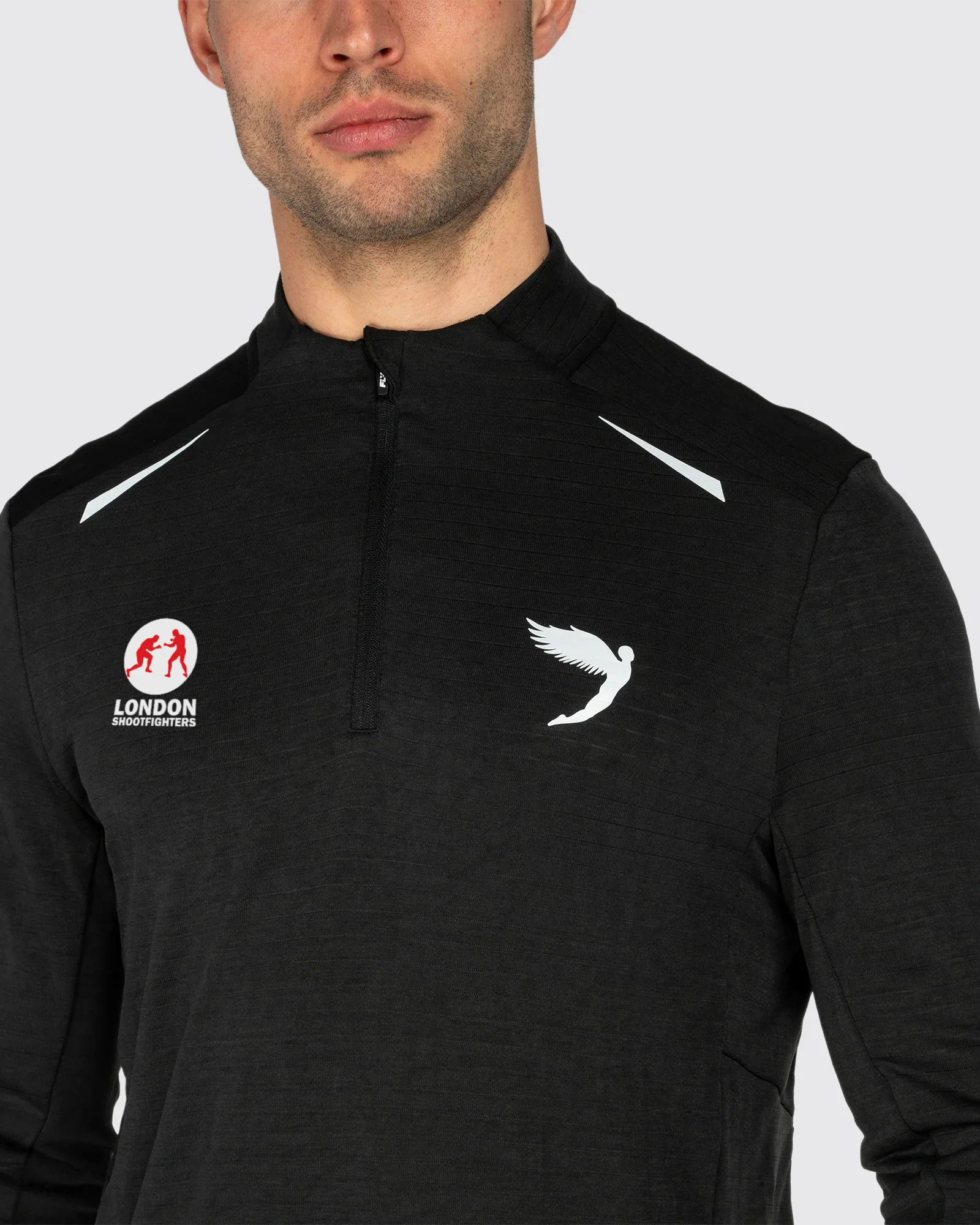 Tempo 1/4 Zip Warm Weight Running Top Fly X London Shootfighters - Image 3
